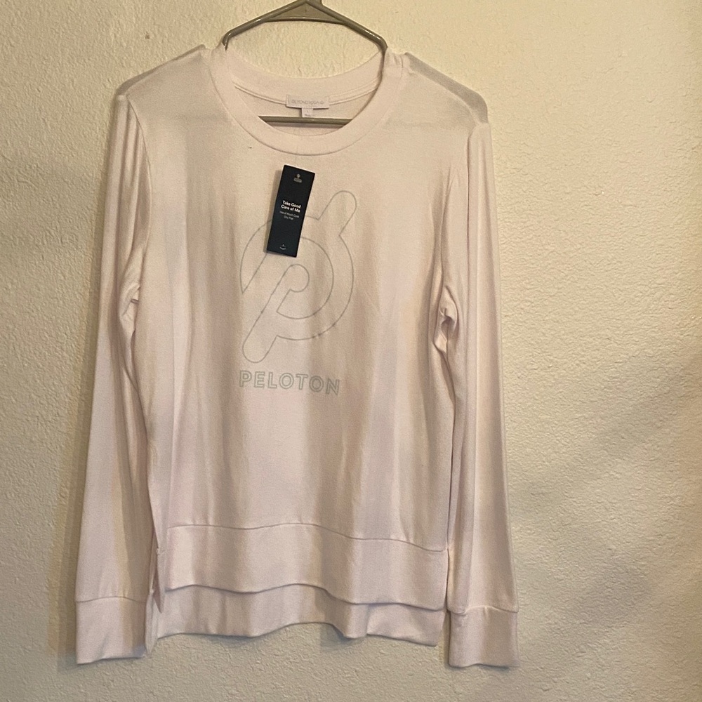 Peloton Pale Pink Long-Sleeve Logo Pullover